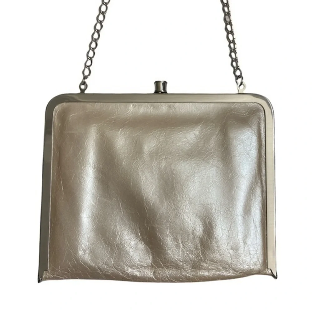 Hobo Pearl shimmer convertible evening clutch bag